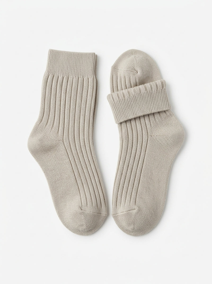 Egyptian Cotton Ribbed Socks